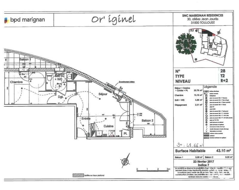 Appartement - 43 m² - 2 pièces