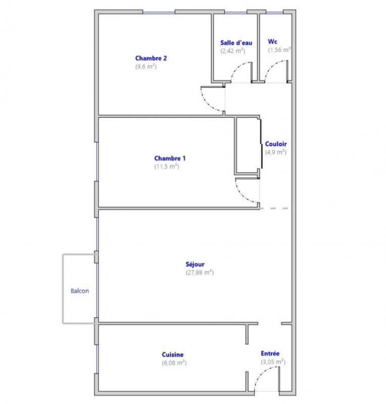 Appartement - 67 m² - 3 pièces