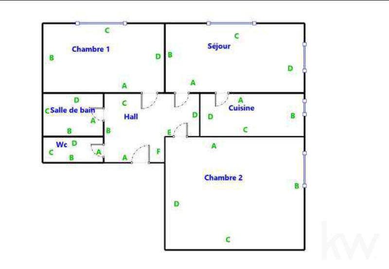Appartement - 59 m² - 3 pièces
