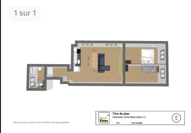 Appartement - 58 m² - 3 pièces