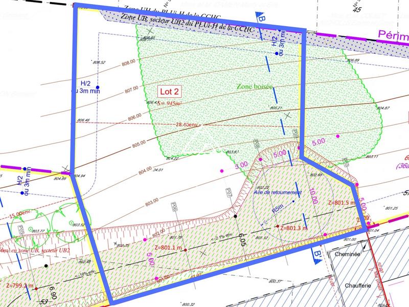 Terrain constructible - 945 m²