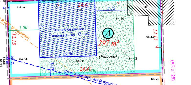 Terrain - 297 m²