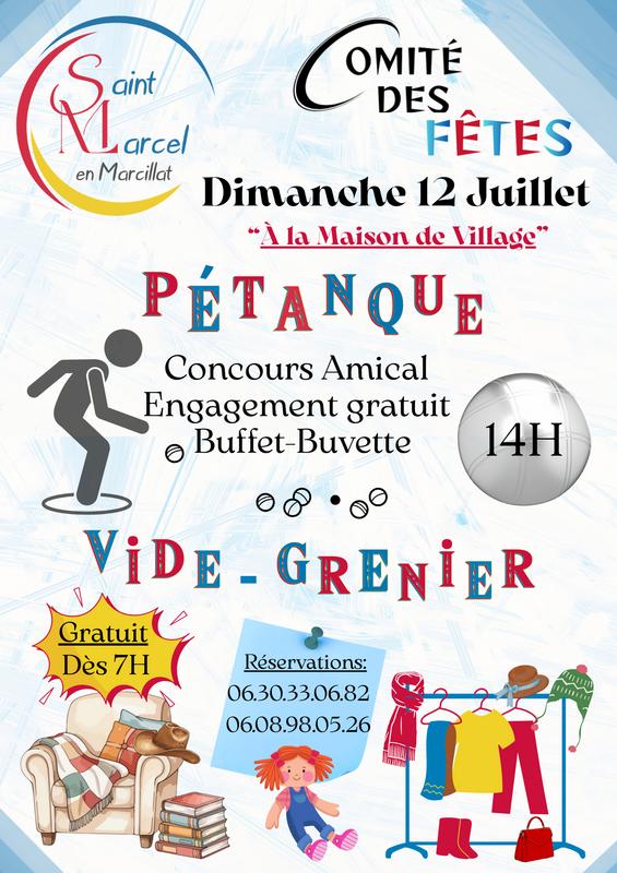 Vide-greniers et concours amical de pétanque
