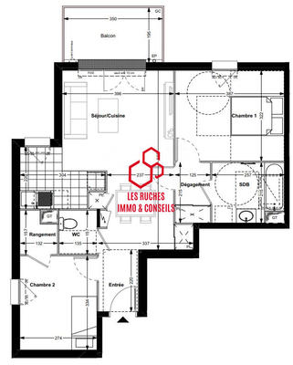 Appartement - 63 m² - 3 pièces