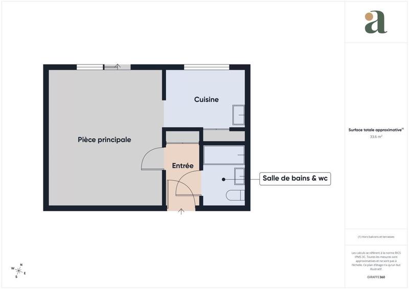 Appartement - 33 m² - 1 pièce