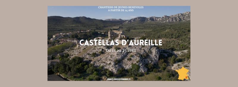 Chantiers patrimoine de jeunes bénévoles : le castellas d'Aureille