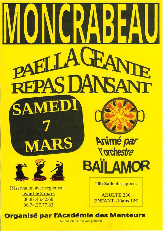 Paella géante et repas dansant