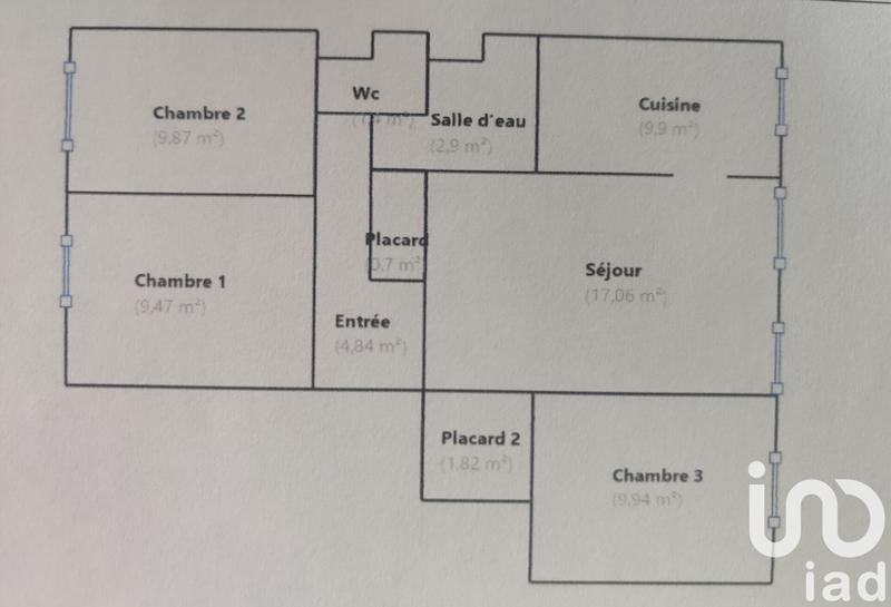 Appartement - 68 m² - 4 pièces