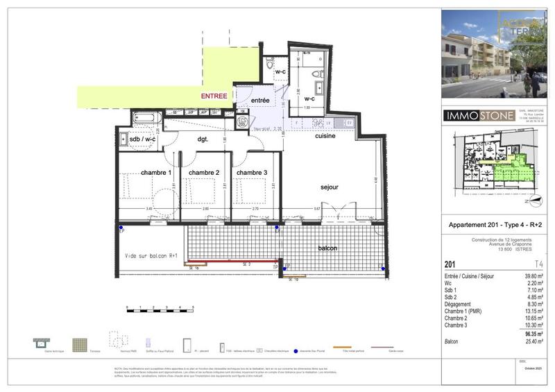 Appartement - 96 m² - 4 pièces