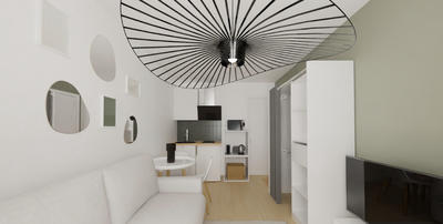 Appartement ancien - 15 m² - 1 pièce