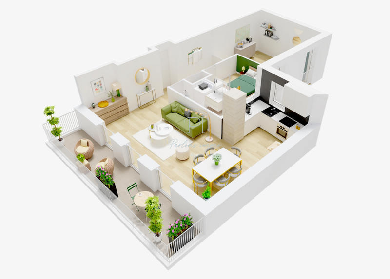 Appartement - 63 m² - 3 pièces