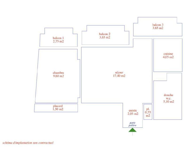 Appartement - 40 m² - 2 pièces