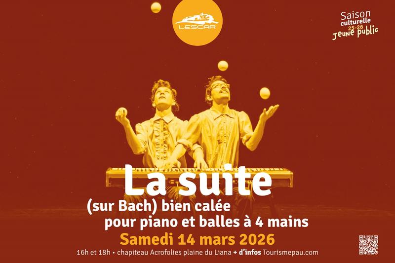 La Suite (sur Bach) bien calée pour piano et balles à 4 mains
