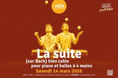 La Suite (sur Bach) bien calée pour piano et balles à 4 mains