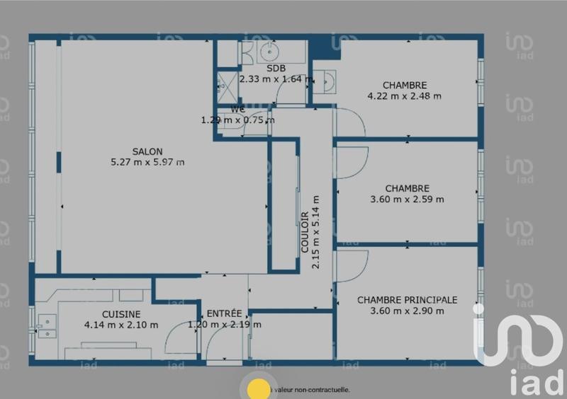 Appartement - 87 m² - 5 pièces