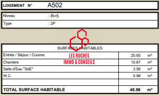 Appartement - 41 m² - 2 pièces