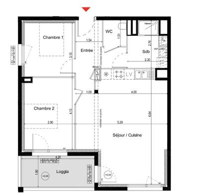 Appartement - 65 m² - 3 pièces