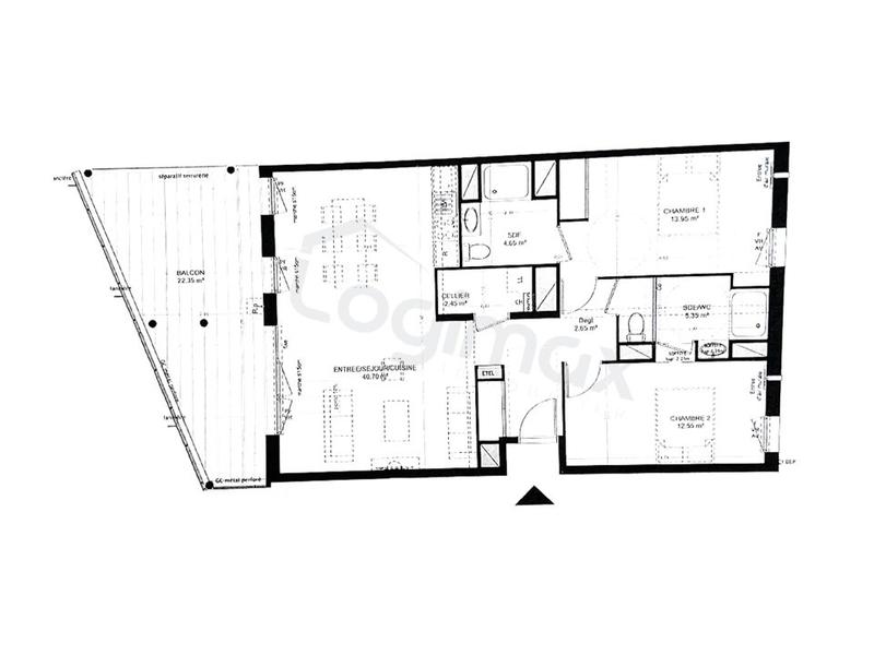 Appartement - 83 m² - 3 pièces
