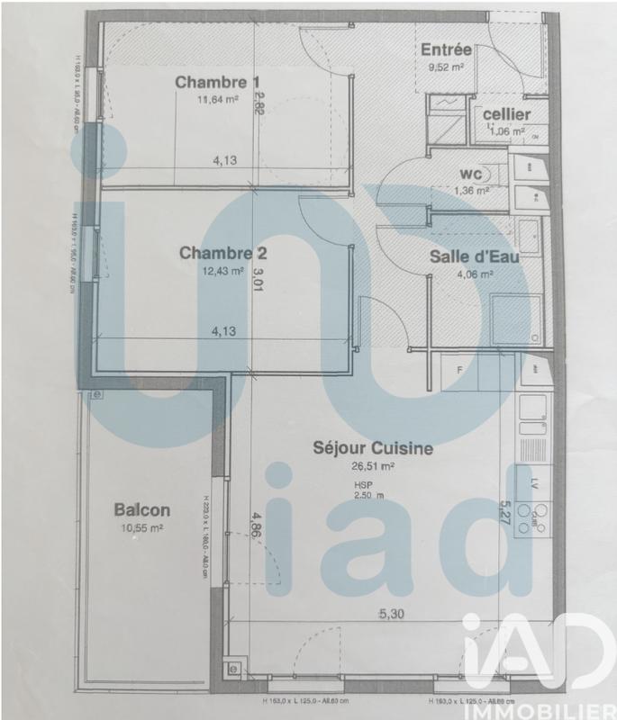 Appartement - 65 m² - 3 pièces