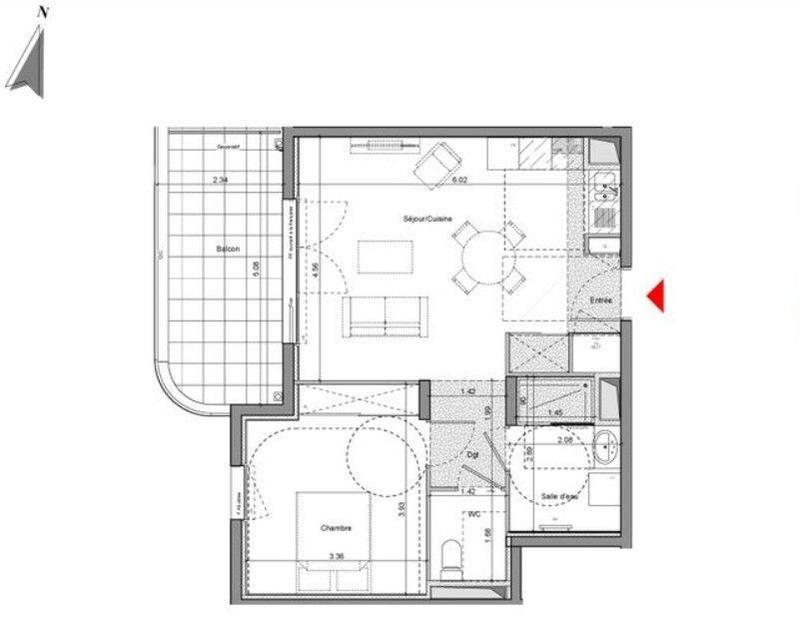 Appartement - 49 m² - 2 pièces