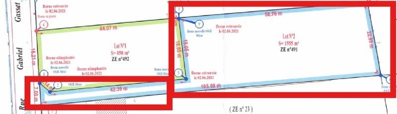 Terrain constructible - 1 555 m²