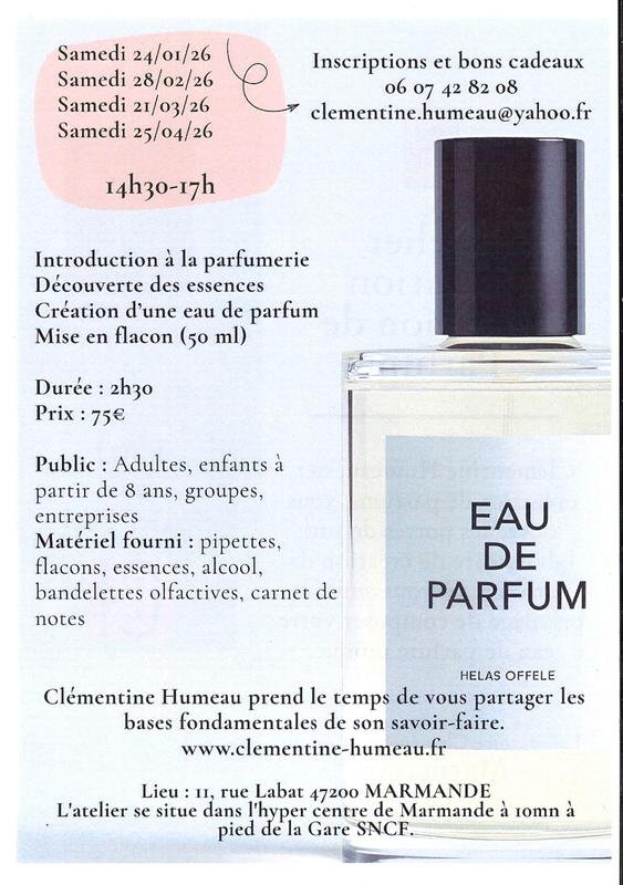 Atelier Initiation Création de Parfums