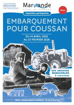 Exposition &quot;Embarquement pour Coussan&quot; aux Archives Municipales