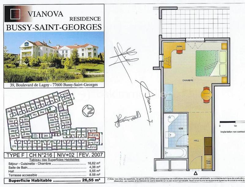 Appartement - 26 m² - 1 pièce