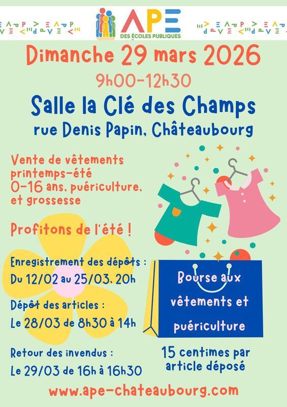 Bourse aux vêtements et puériculture de l'ape