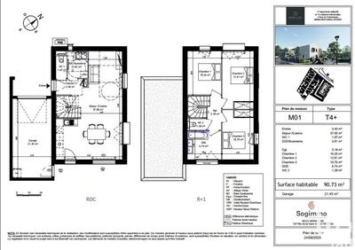 Maison - 90 m² - 4 pièces