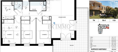 Appartement - 87 m² - 4 pièces