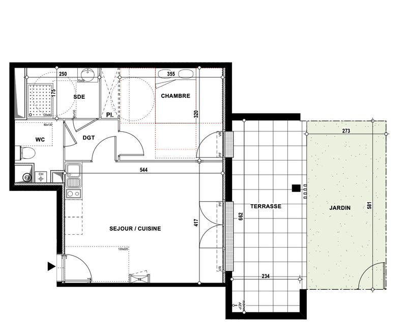 Appartement - 45 m² - 2 pièces