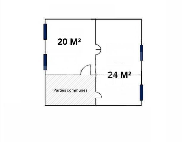 Appartement - 44 m² - 2 pièces