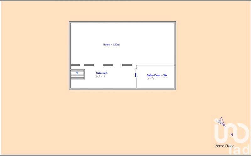 Maison de ville - 72 m² - 3 pièces