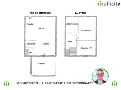 Maison - 75 m² - 4 pièces