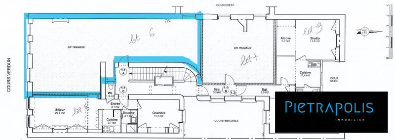 Appartement - 82 m² - 3 pièces