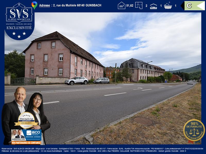 Appartement - 52 m² - 2 pièces