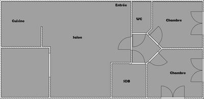 Appartement - 70 m² - 3 pièces