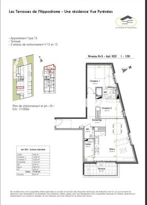 Appartement - 77 m² - 3 pièces
