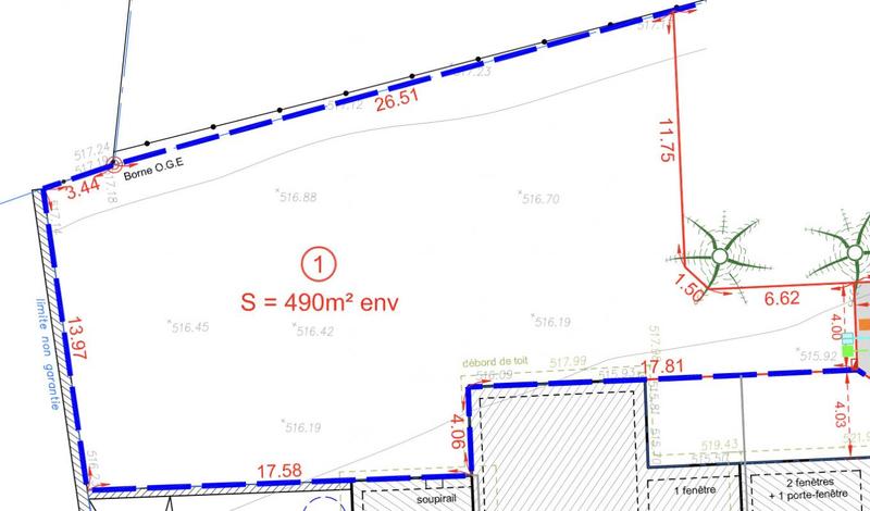 Terrain constructible - 490 m²