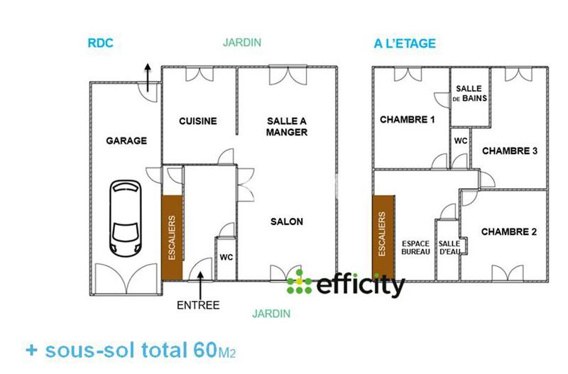 Maison - 100 m² - 5 pièces