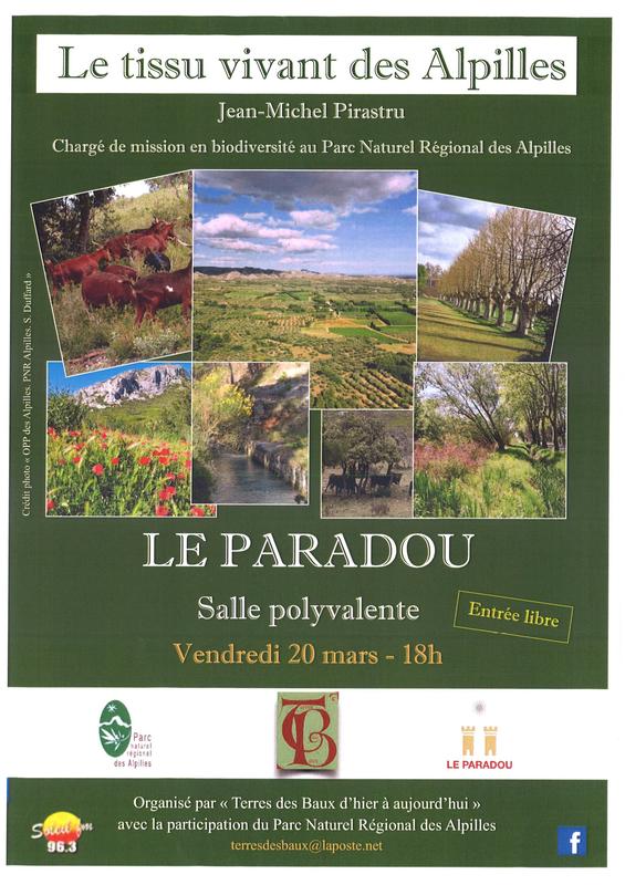 Conférence « le tissu vivant des Alpilles » à Paradou