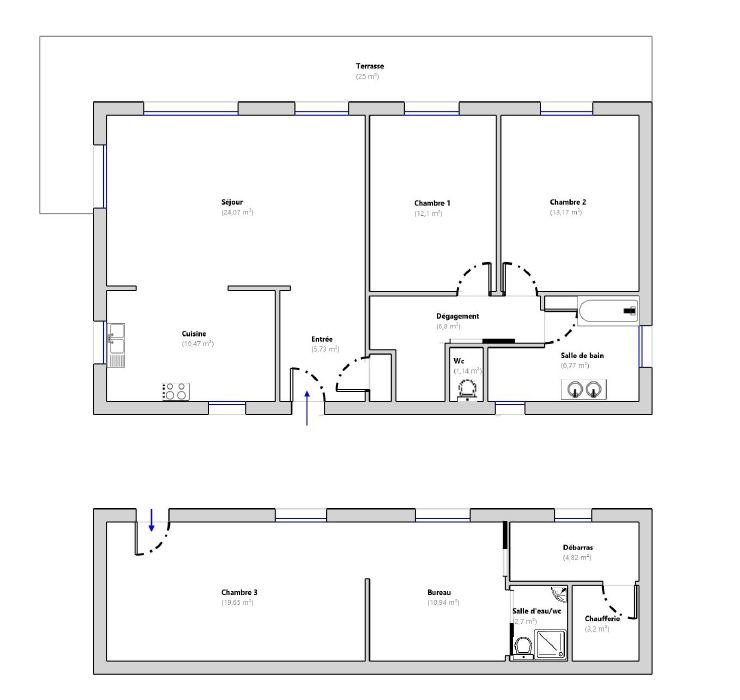 Maison - 122 m² - 4 pièces