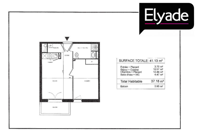 Appartement - 37 m² - 2 pièces