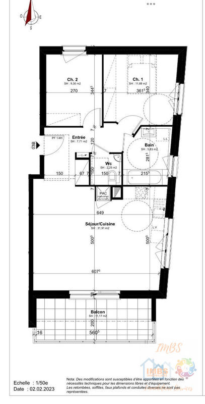 Appartement - 69 m² - 3 pièces