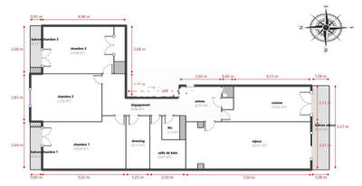 Appartement - 96 m² - 4 pièces