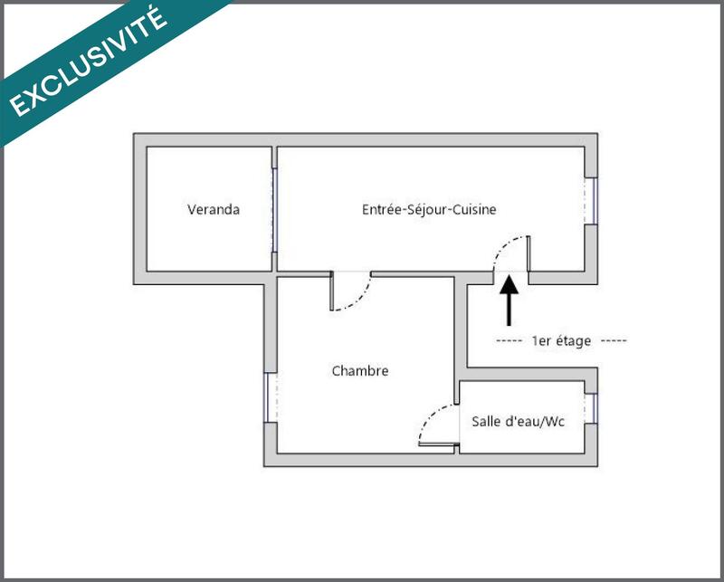 Appartement - 30 m² - 2 pièces