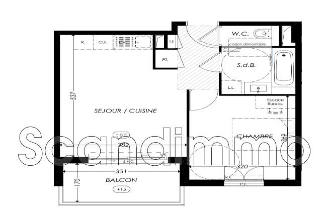 Appartement - 41 m² - 2 pièces