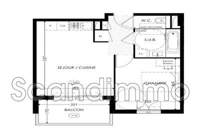 Appartement - 41 m² - 2 pièces