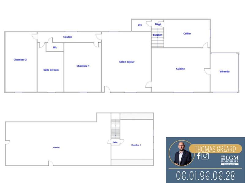 Longère - 116 m² - 4 pièces